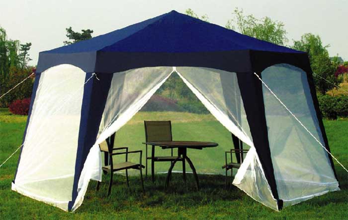 Садовые шатры и беседки — легкие удобные конструкции