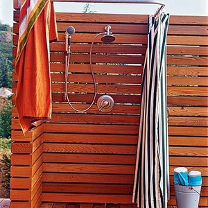 Строим летний душ с подогревом на даче своими руками