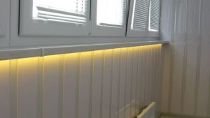 Устройство освещения на лоджии и балконе