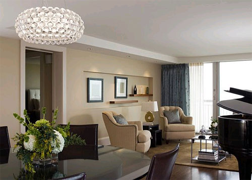 Освещение гостиной: функциональное назначение и эстетические характеристики светильников 