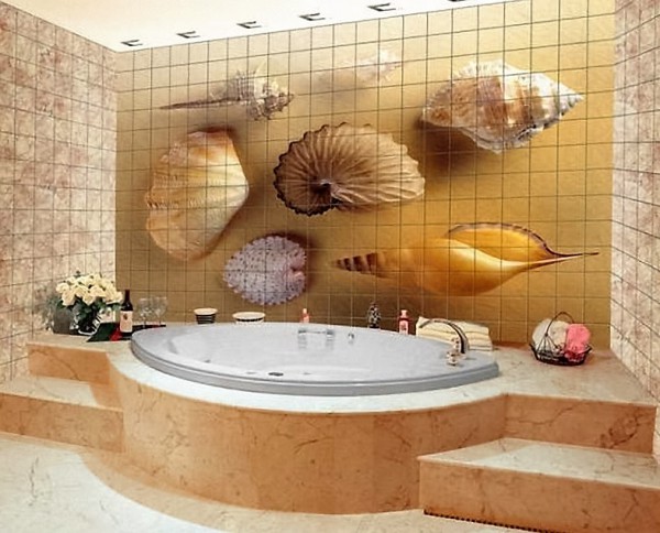 Панно из плитки в ванную — виды и особенности