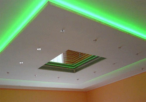 Светодиодные ленты для подсветки потолка: виды, свойства, применение 