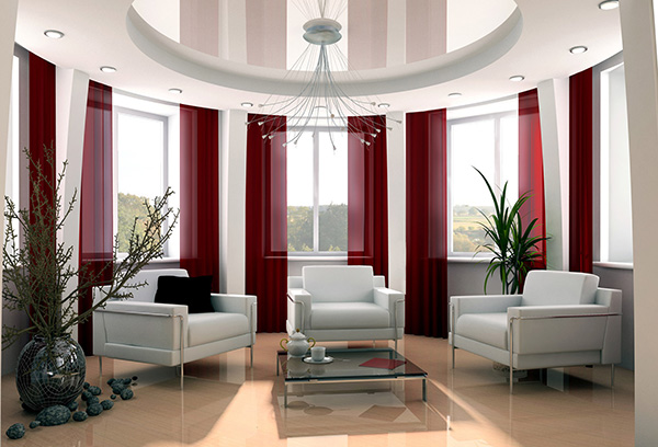 Дизайн штор для гостиной: основные правила декора