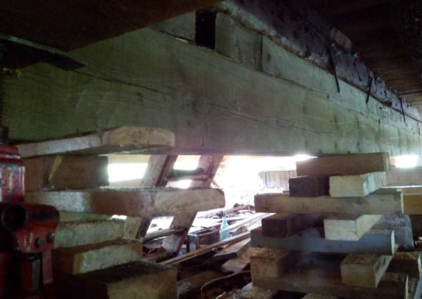 Подъем деревянного дома