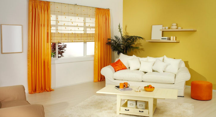 Оранжевые шторы на окна: секреты выбора для кухни, ванной, детской и гостиной