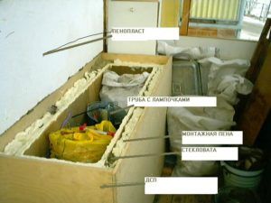 Устройство балконного термопогреба для хранения овощей