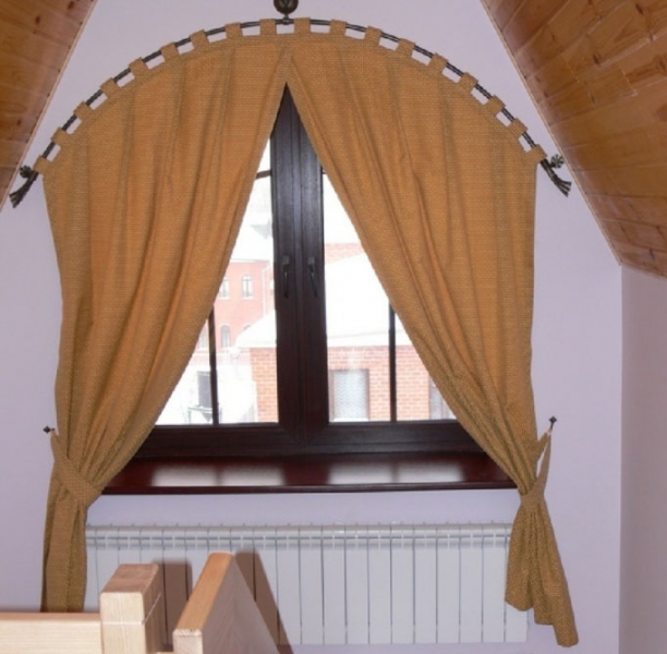 Советы по оформлению тюлем-аркой кухонного окна
