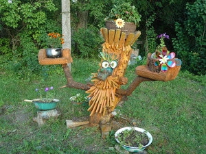 Садовые фигурки из дерева для дачи своими руками