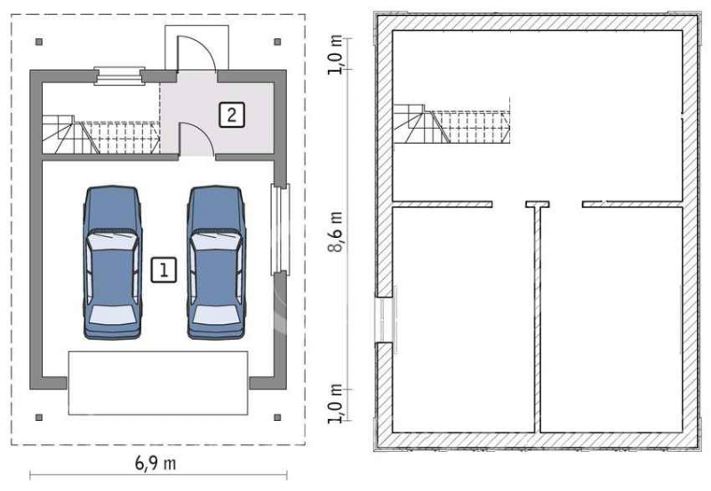 Проекты гаражей с подвалом и мансардой для рационального использования площади участка