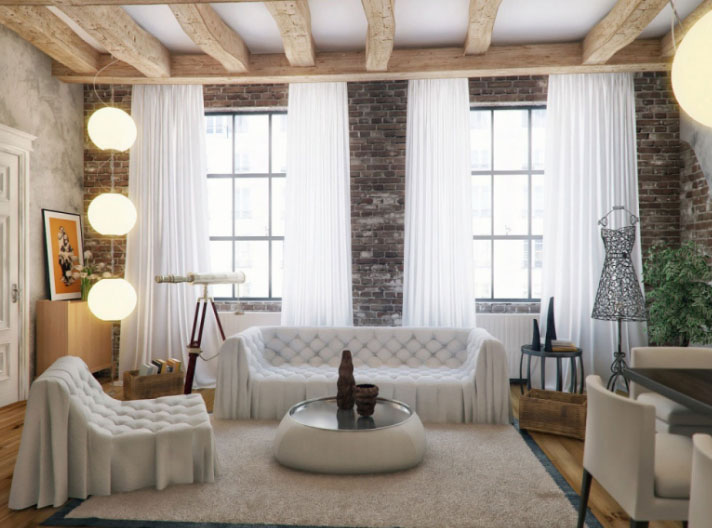 5 стилей для использования белых штор в интерьере спальни