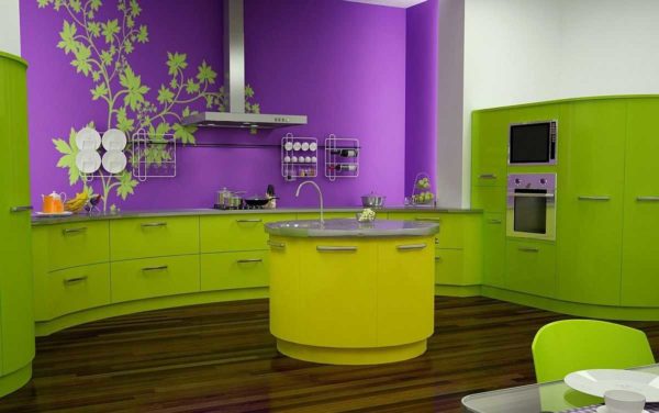 Как и каким цветом покрасить кухню