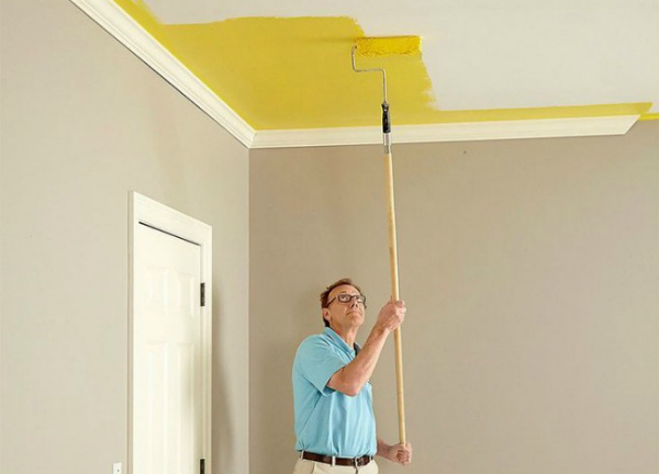 
				Как правильно покрасить потолок водоэмульсионной краской по побелке