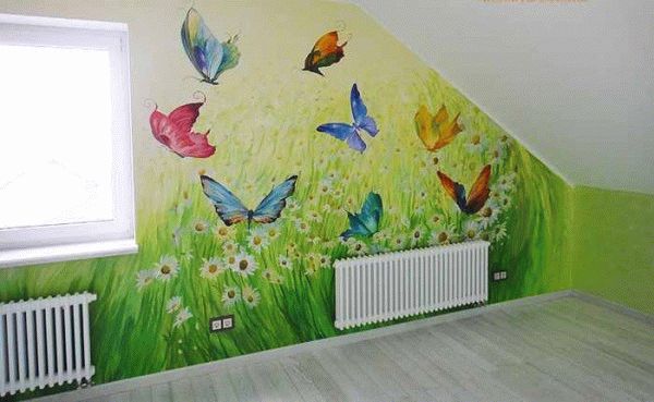 Рисунки на стенах – идеальное оформление детской комнаты