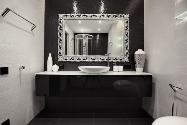 Ванные комнаты в черно-белом стиле — советы дизайнеров