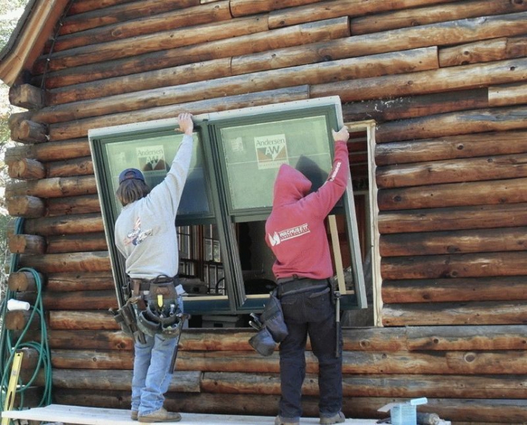 Установка и отделка пластиковых окон в деревянном доме