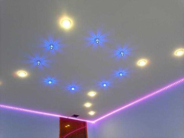 Как разместить светильники на потолке