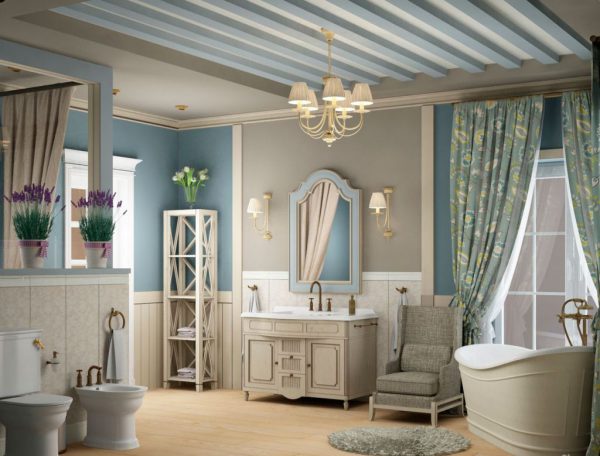 Ванная комната в стиле прованс – очарование юга Франции