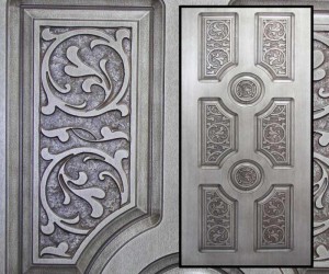 Накладки на двери: производство и выполнение отделки на металлические двери