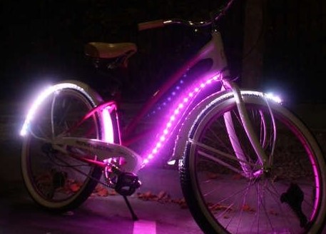 Подсветка велосипеда светодиодной лентой своими руками