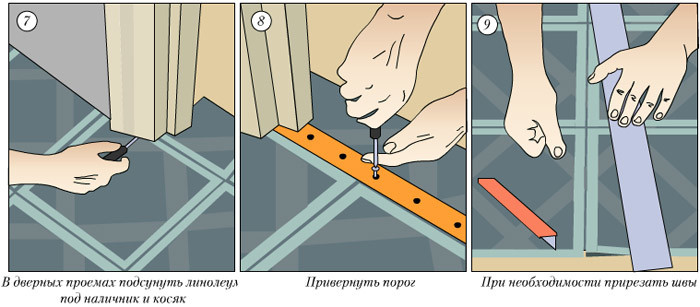 
	Как правильно настелить линолеум на бетонный или деревянный пол своими руками: особенности (видео)	