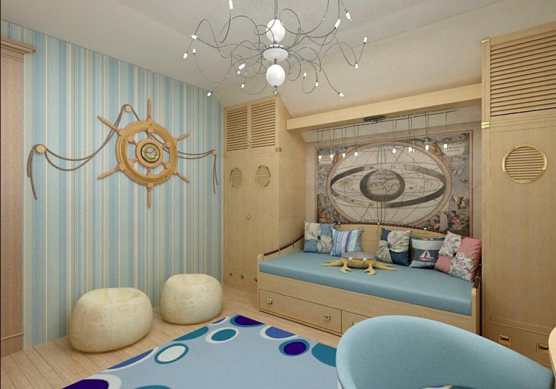 
	Спальня в морском стиле своими руками: дизайн (фото)	